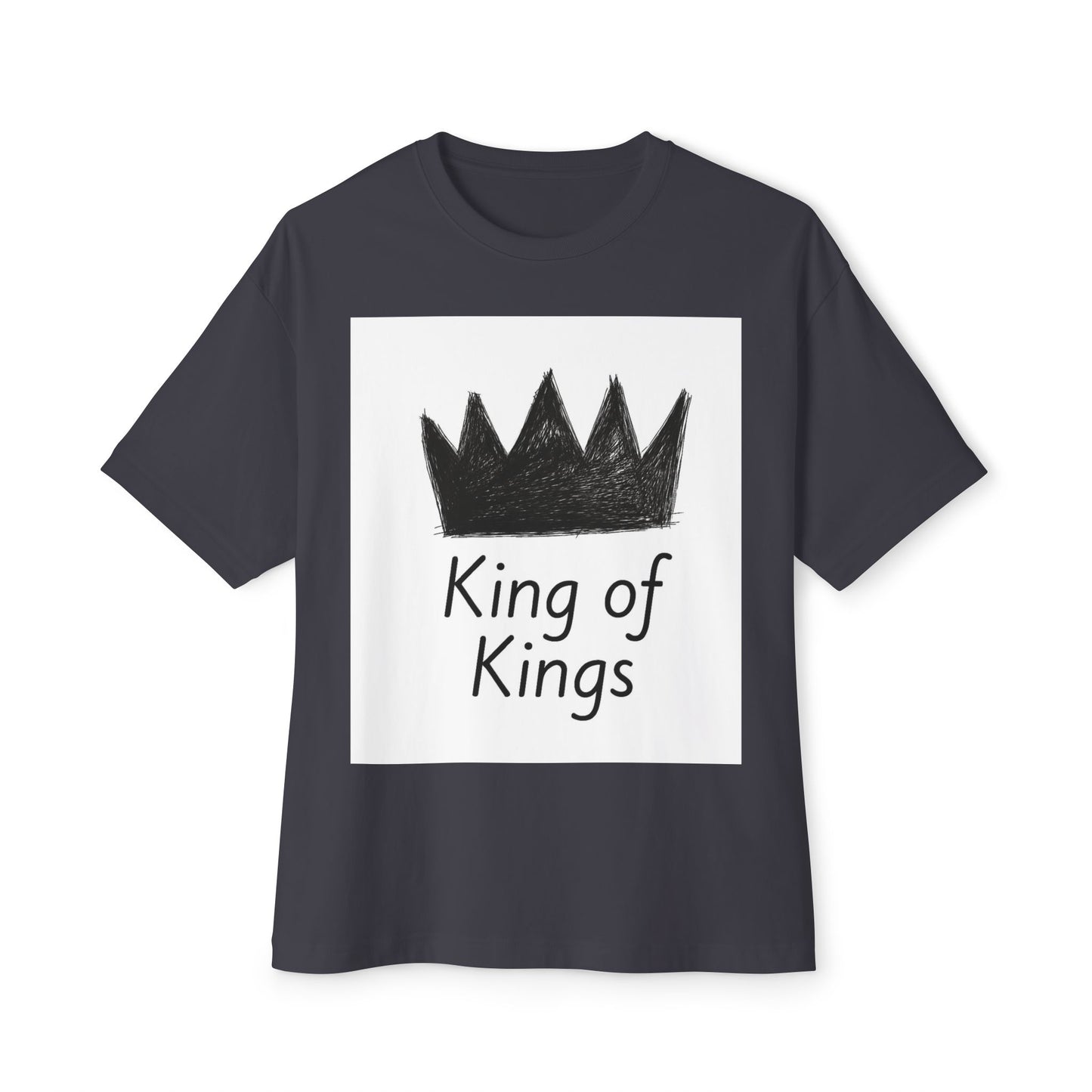 King of Kings Oversized Tee, Unisex T-Shirt, Casual Wear, Graphic Tee, Gift for Him/Her, Church or Celebration Apparel