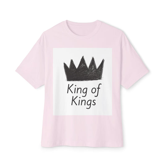 King of Kings Oversized Tee, Unisex T-Shirt, Casual Wear, Graphic Tee, Gift for Him/Her, Church or Celebration Apparel