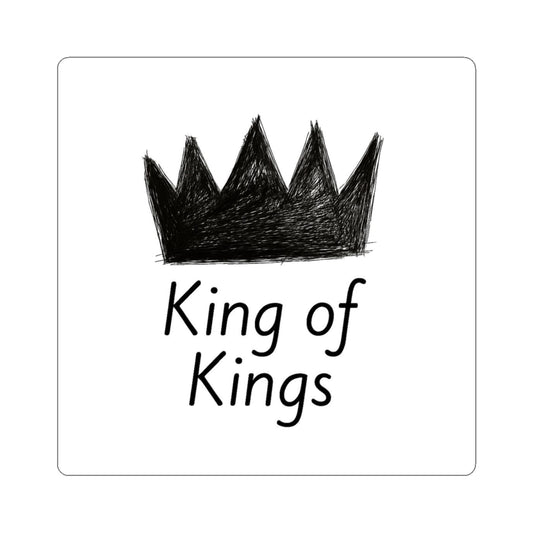 Crown Sticker Set | King of Kings | Laptop Decor, Planner Accessories, Gift for Him, Faith-Based Stickers, Wall Art