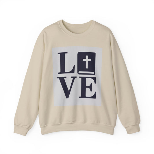 Faith-Inspired Love Crewneck Sweatshirt, Inspirational Gift for Him & Her, Cozy Religious Apparel, Perfect for Church & Special Occasions
