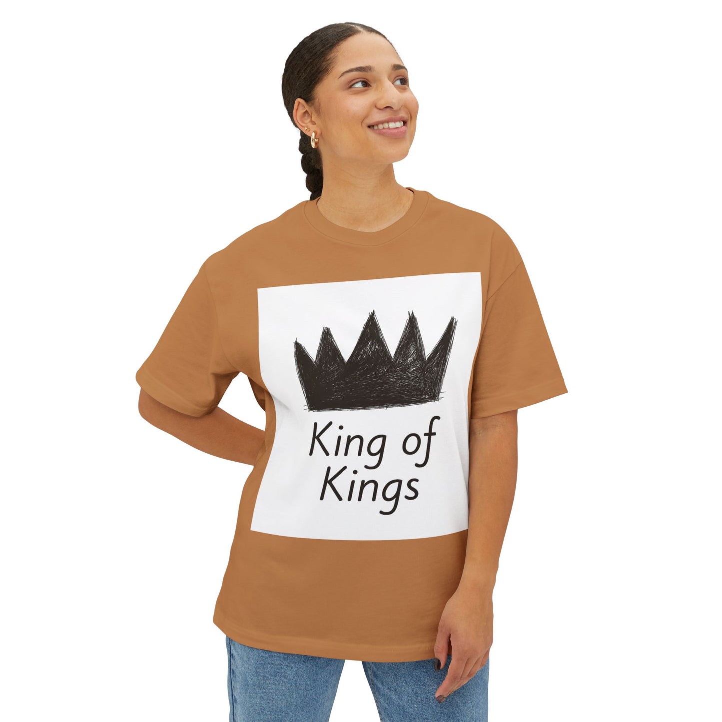 King of Kings Oversized Tee, Unisex T-Shirt, Casual Wear, Graphic Tee, Gift for Him/Her, Church or Celebration Apparel