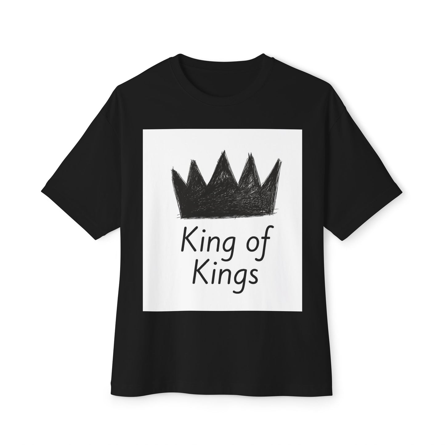 King of Kings Oversized Tee, Unisex T-Shirt, Casual Wear, Graphic Tee, Gift for Him/Her, Church or Celebration Apparel