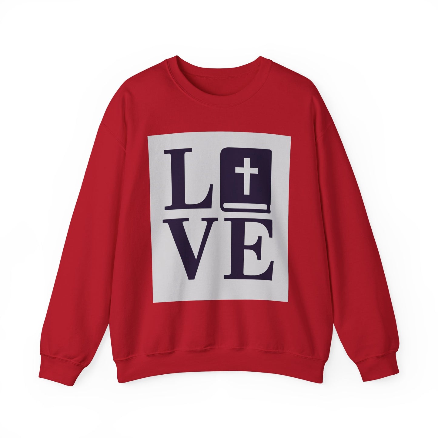Faith-Inspired Love Crewneck Sweatshirt, Inspirational Gift for Him & Her, Cozy Religious Apparel, Perfect for Church & Special Occasions
