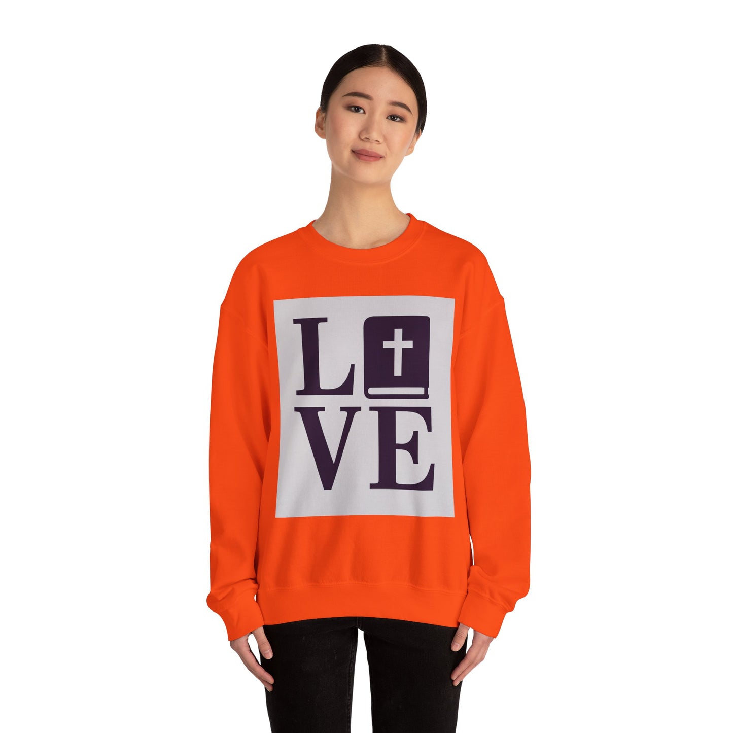 Faith-Inspired Love Crewneck Sweatshirt, Inspirational Gift for Him & Her, Cozy Religious Apparel, Perfect for Church & Special Occasions