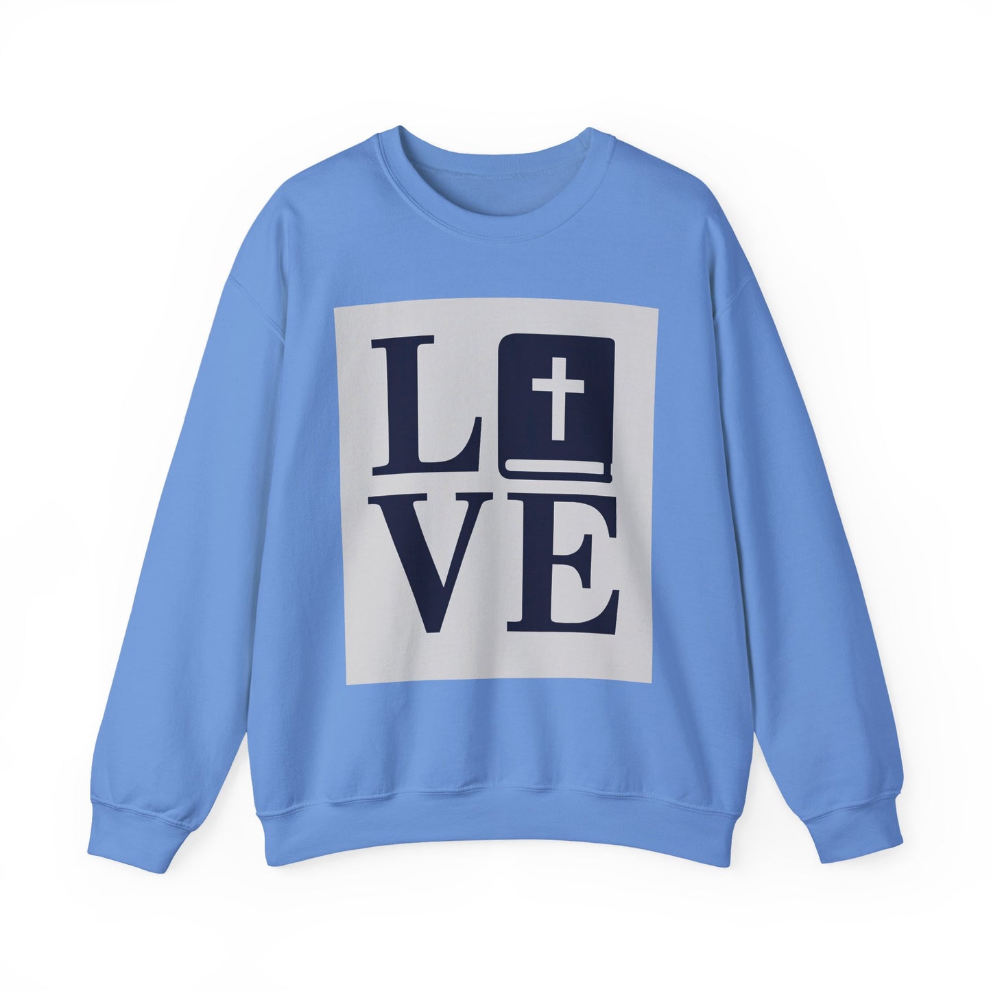 Faith-Inspired Love Crewneck Sweatshirt, Inspirational Gift for Him & Her, Cozy Religious Apparel, Perfect for Church & Special Occasions