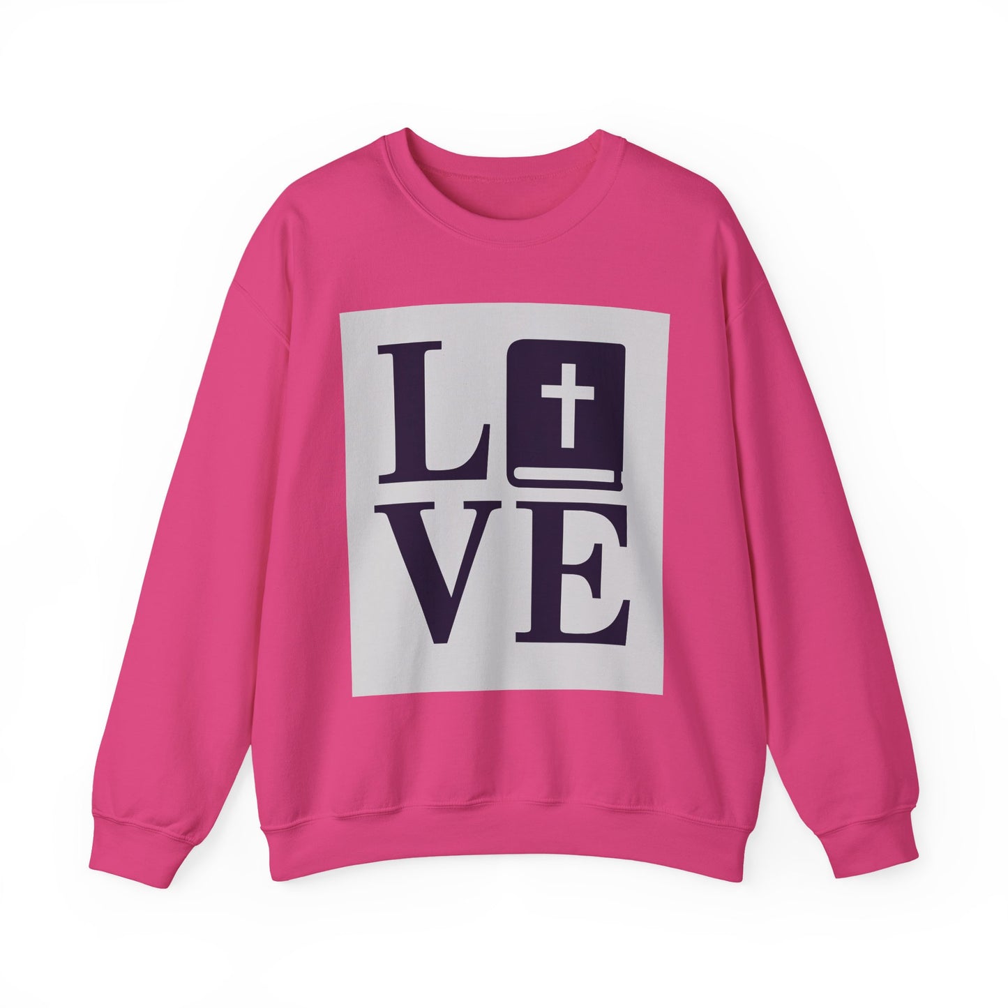 Faith-Inspired Love Crewneck Sweatshirt, Inspirational Gift for Him & Her, Cozy Religious Apparel, Perfect for Church & Special Occasions
