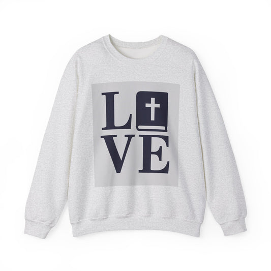 Faith-Inspired Love Crewneck Sweatshirt, Inspirational Gift for Him & Her, Cozy Religious Apparel, Perfect for Church & Special Occasions