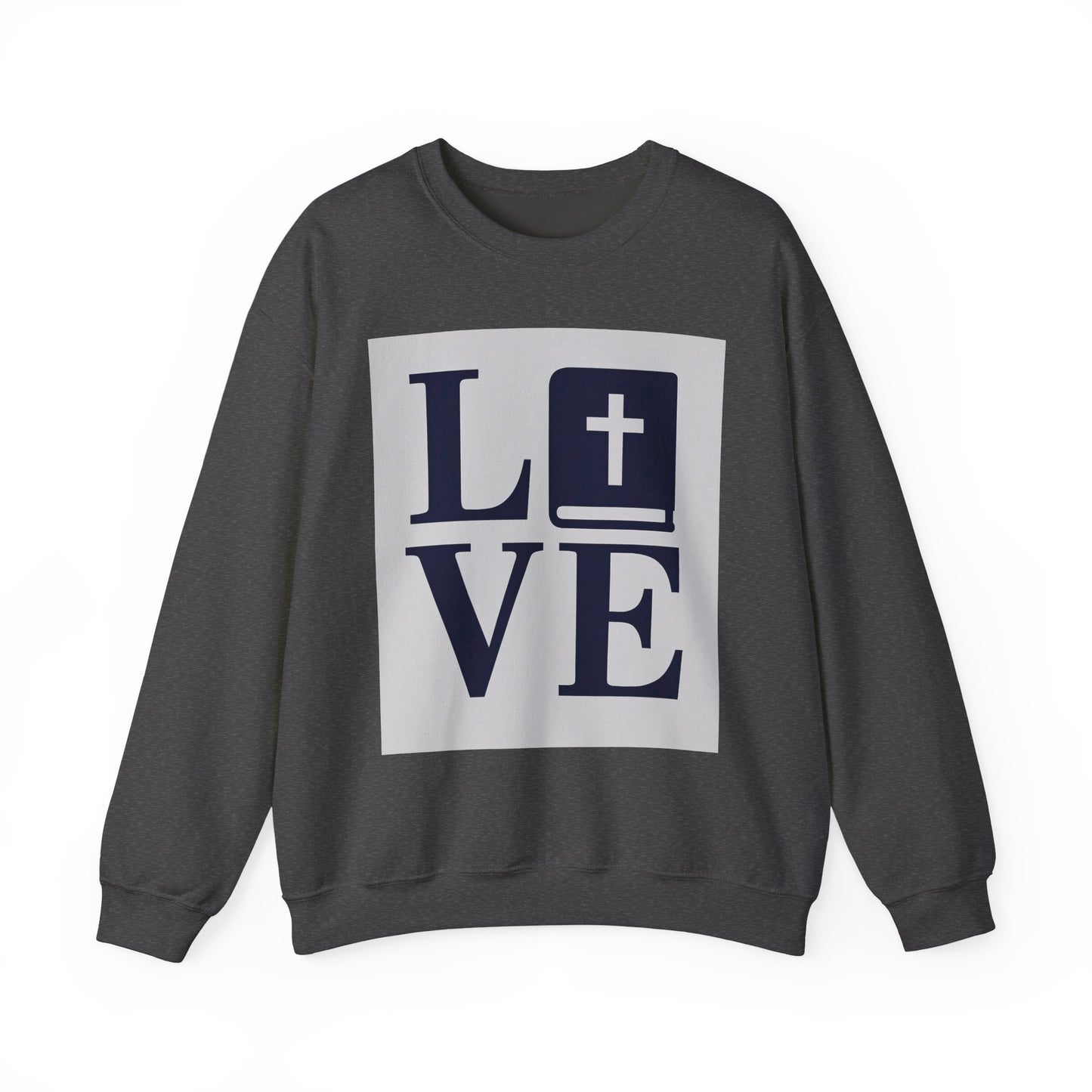 Faith-Inspired Love Crewneck Sweatshirt, Inspirational Gift for Him & Her, Cozy Religious Apparel, Perfect for Church & Special Occasions