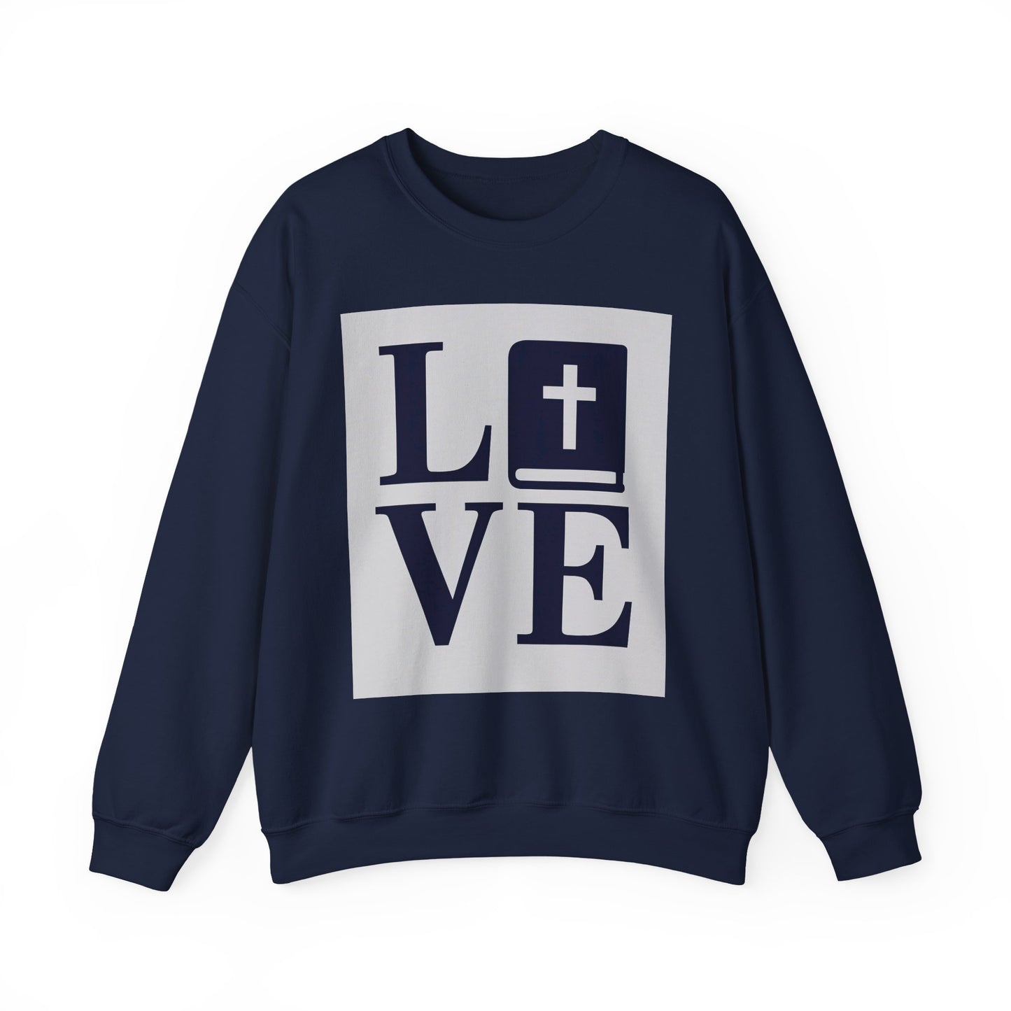 Faith-Inspired Love Crewneck Sweatshirt, Inspirational Gift for Him & Her, Cozy Religious Apparel, Perfect for Church & Special Occasions